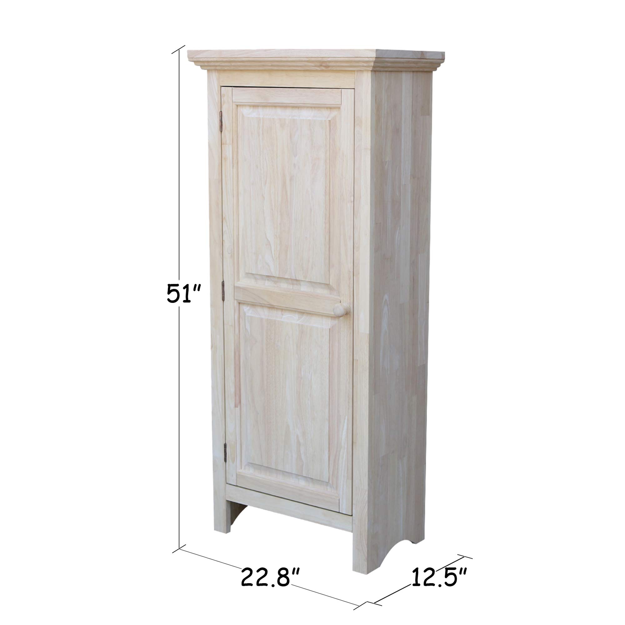 Single Jelly Cabinet - Solid Parawood Kitchen Pantry Storage (22.8