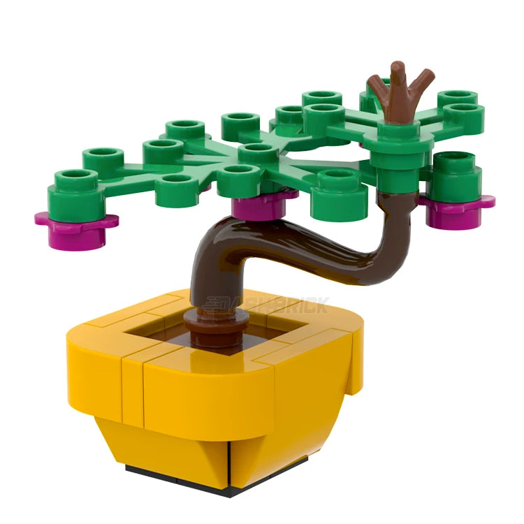 LEGO Brickanicals #2 Bonsai Tree Building Kit - Creative DIY MiniMOC Set with Bright Orange Pot - Perfect for Home Decor, Office Display & Gift for LEGO Enthusiasts