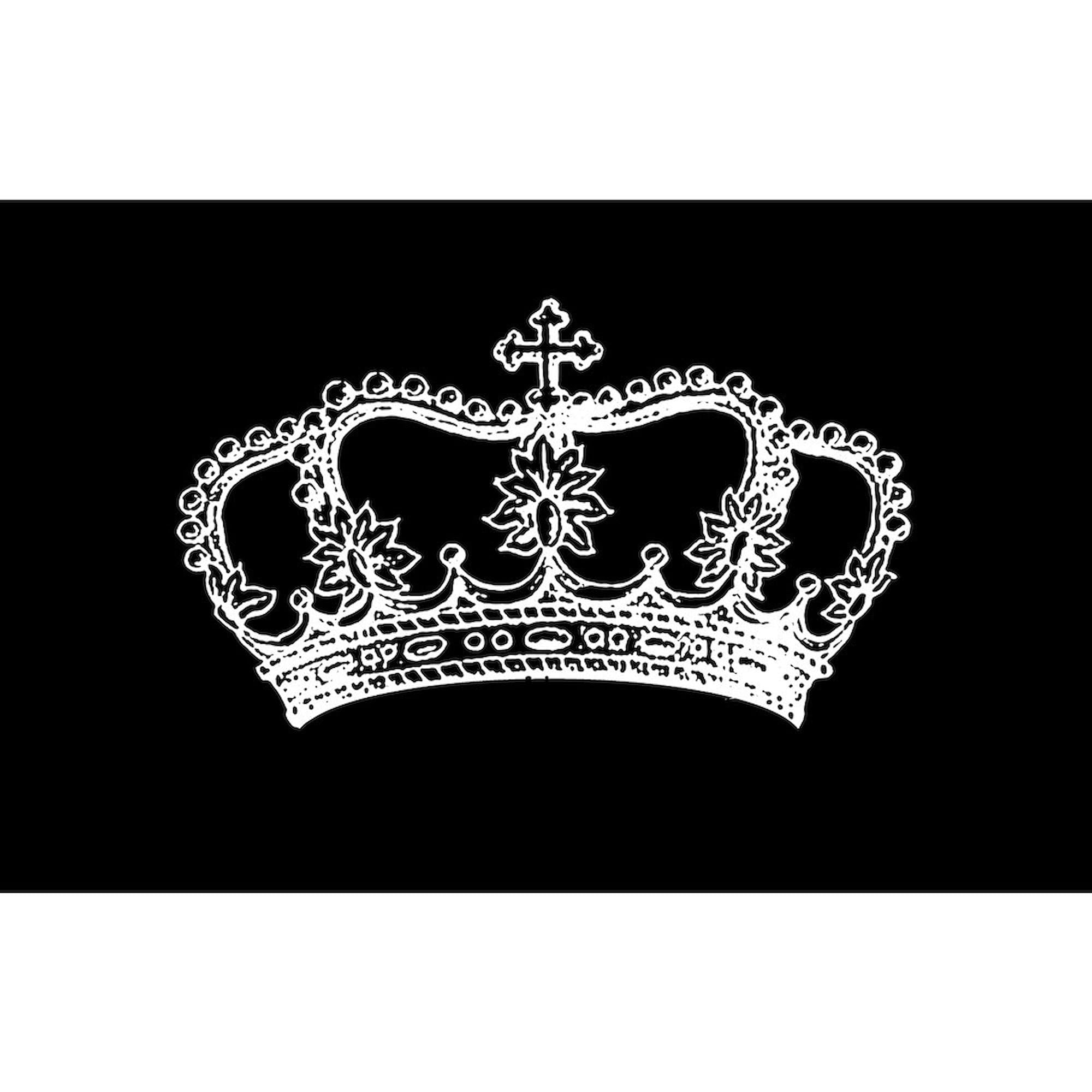 Vintage Crown Car Sticker - Oval Bumper Decal for Cars & Laptops