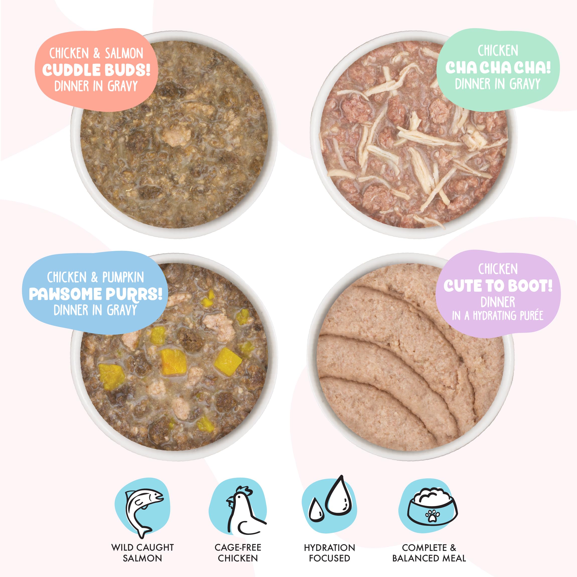 Weruva B.F.F. Kitten Me Softly Variety Pack - Grain-Free Wet Cat Food for Kittens, 2.8oz Cans (Pack of 12) - Perfect for Growing Kittens & Picky Eaters at Home