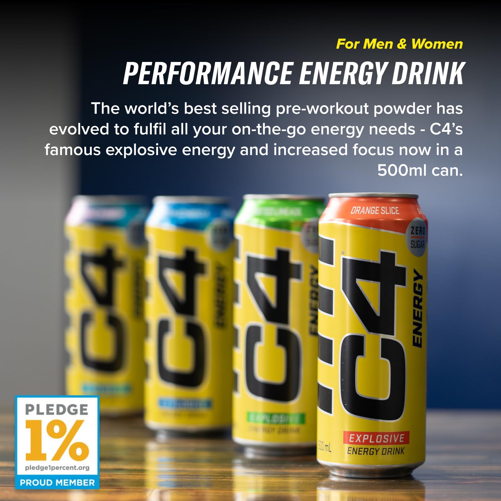 Cellucor C4 Performance Energy Carbonated RTD Drink - 12 Pack (500ml Each) - Millions Bubblegum Flavor - Pre-Workout Energy Boost for Gym & Fitness