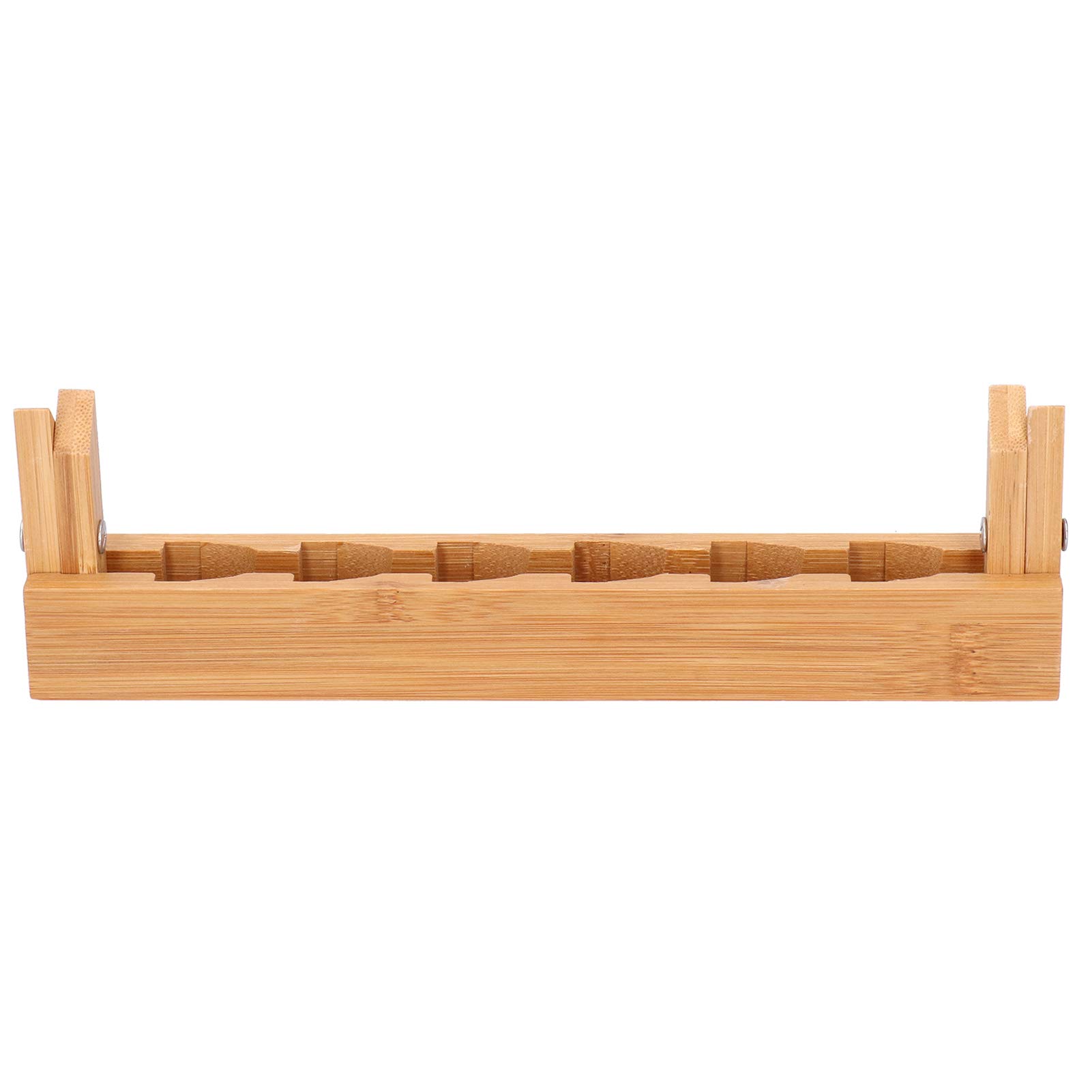 Bamboo Tea Cup Storage Rack - 6 Grid Kitchen Organizer for Dishes, Plates, Bowls & Cups | Space-Saving Cabinet Shelf for Small Kitchens & Dining Rooms