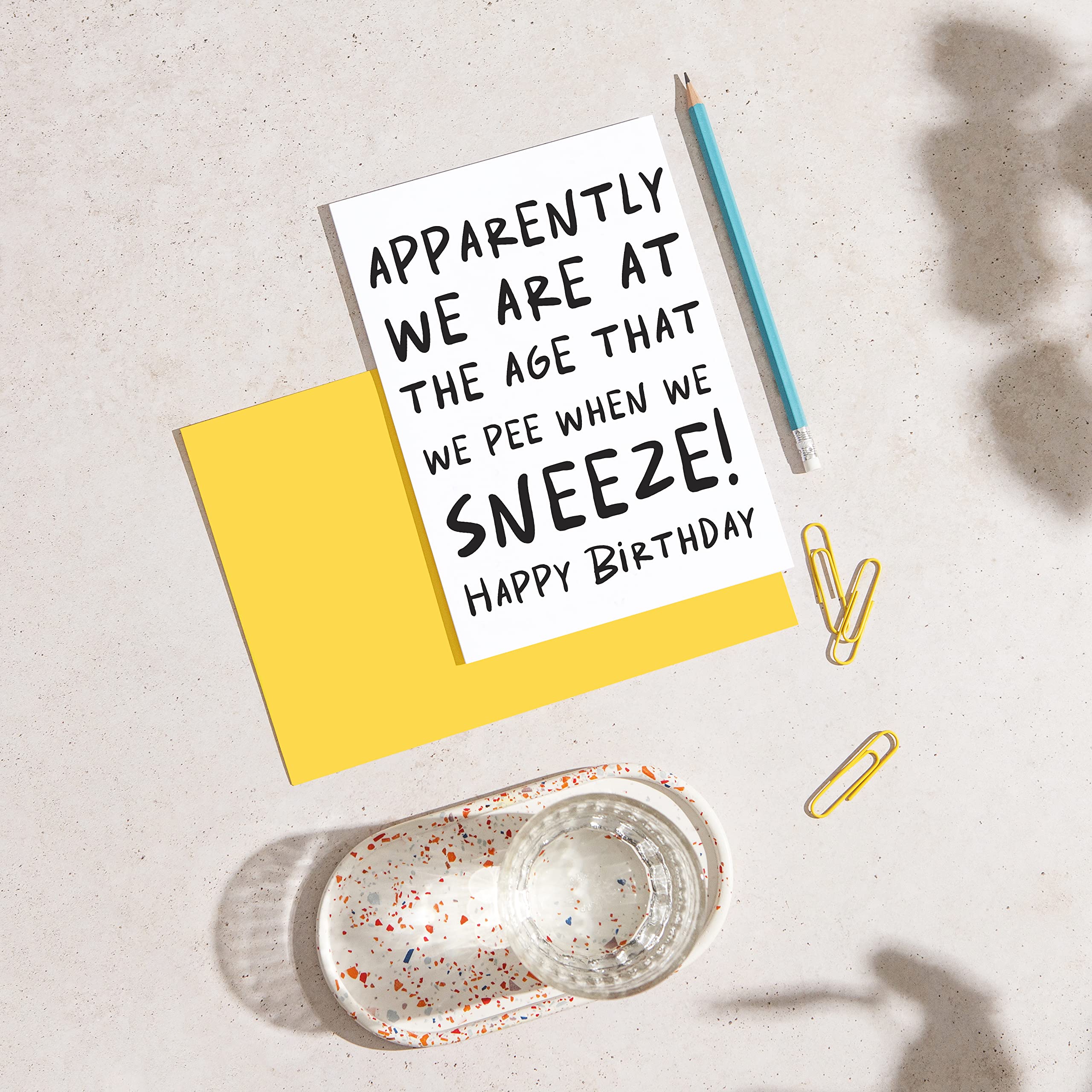 Huxters Funny Birthday Card - A5 Happy Birthday Card for Her, Him, Friends & Family - Blank Inside - Perfect Gift for Women, Men, Colleagues - Great for Birthdays, Anniversaries & Special Occasions (Sneeze Design)