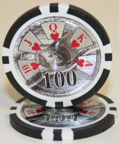 Premium 14g Ben Franklin Laser Clay Poker Chips - 1000 Bulk Casino Chips for Poker Nights, Home Games & Casino-Themed Parties - Durable & Professional Quality
