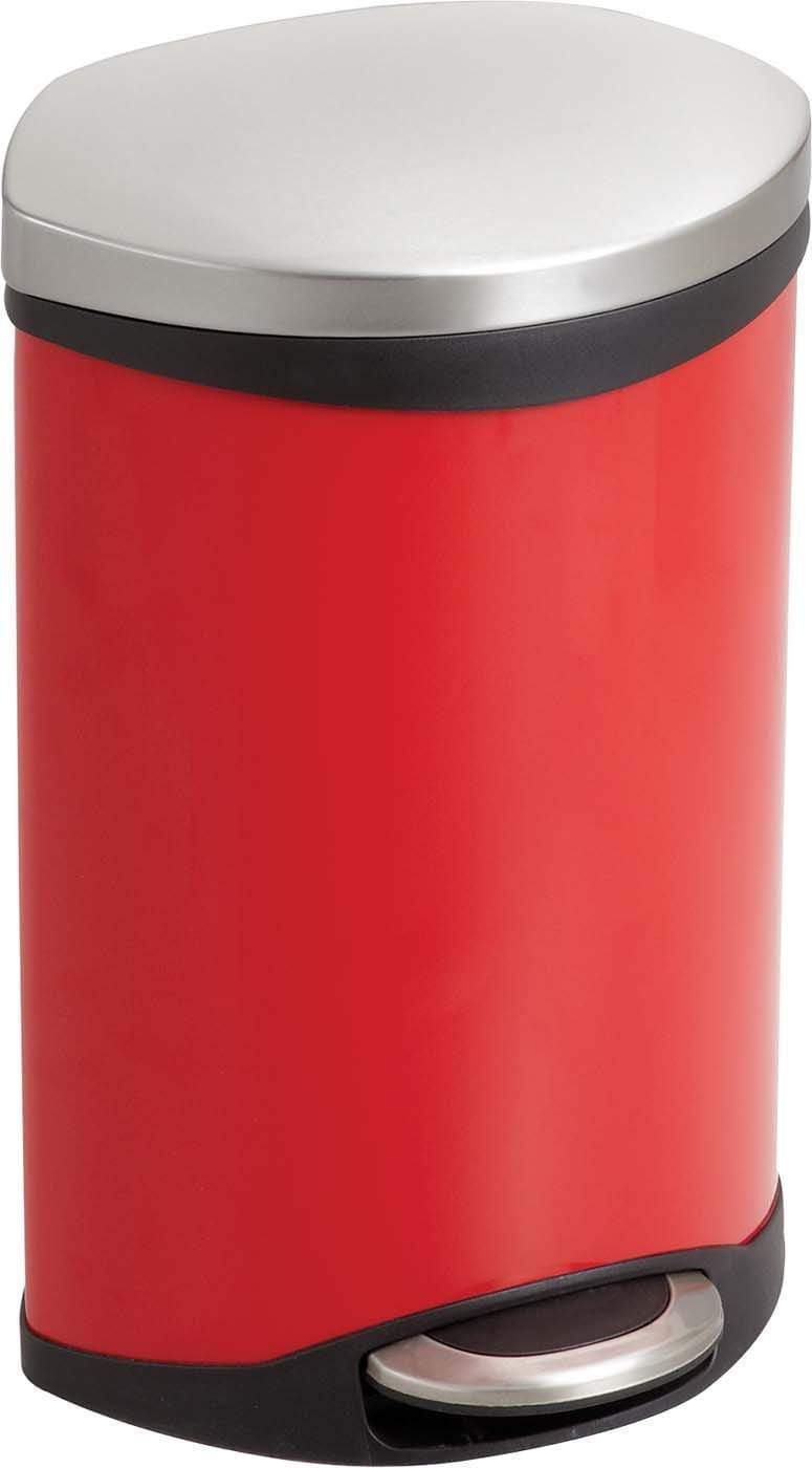 Ellipse Step On Trash Can 3 Gallon - Hands-Free Stainless Steel Kitchen Garbage Bin with Lid - Perfect for Home, Office, and Bathroom Waste Disposal