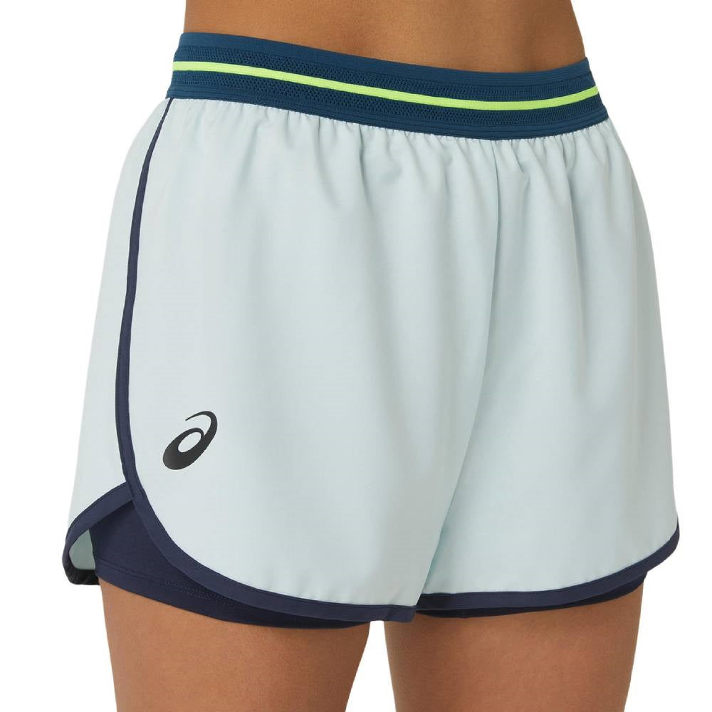 ASICS Women's Match Running Shorts - Lightweight Athletic Shorts for Women in Blue - Perfect for Jogging, Gym Workouts & Casual Wear