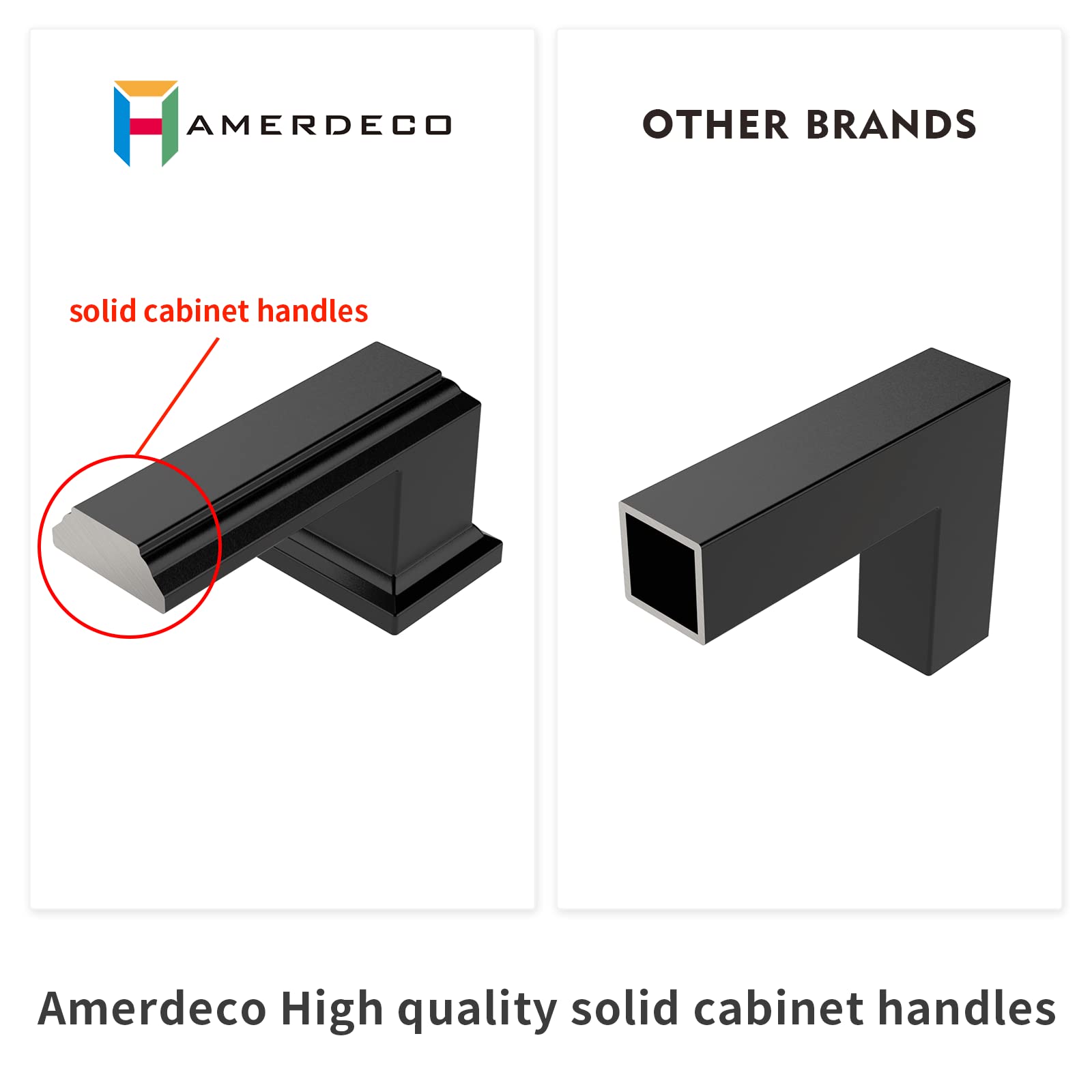 Amerdeco 6 Pack Brushed Nickel Cabinet Pulls 7.5 Inch for Kitchen & Bathroom