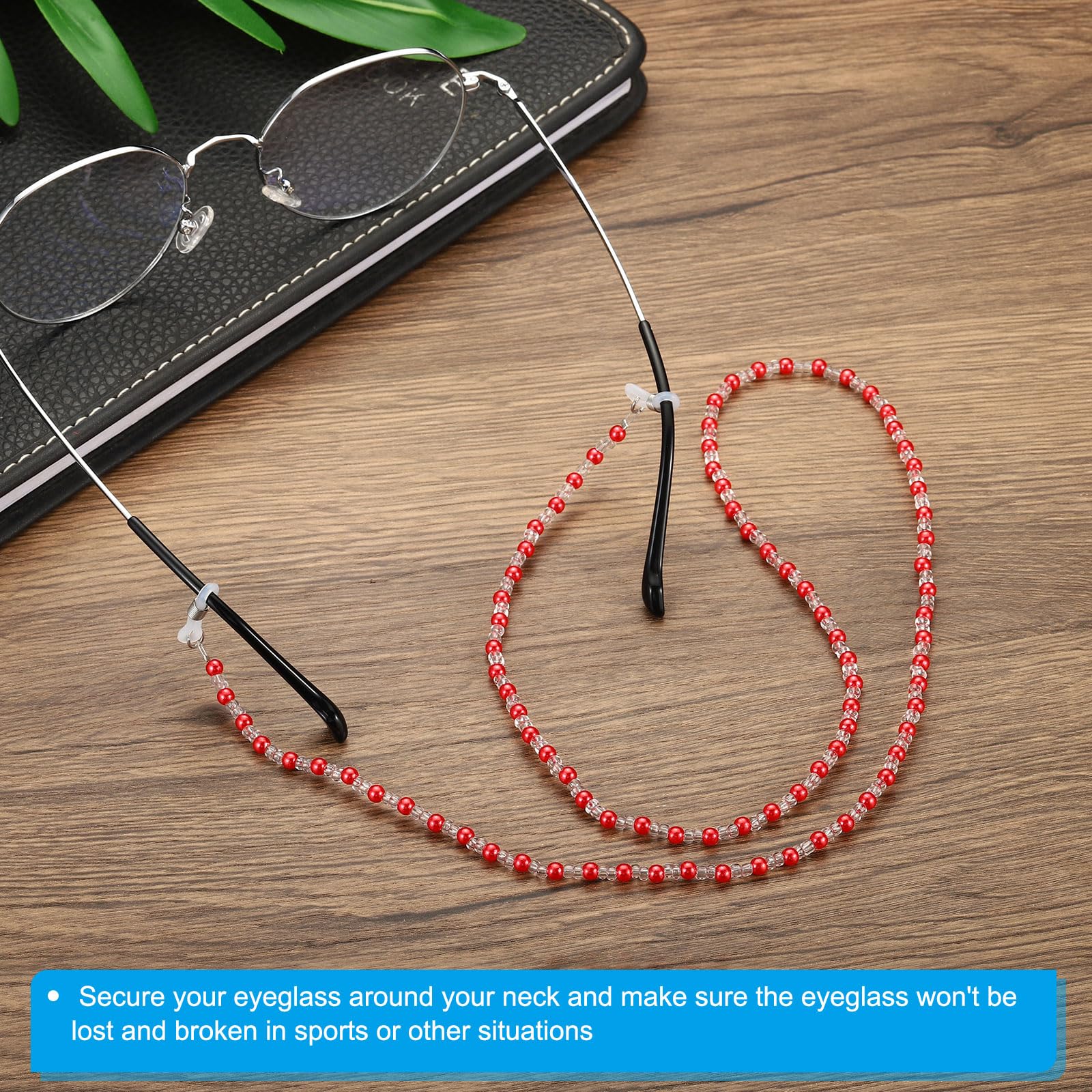 Stylish Beaded Eyeglass Chains for Women - Adjustable Glasses Holder with Loop Ends for Reading, Sunglasses & Fashion Accessories | Perfect for Work, Travel & Everyday Use