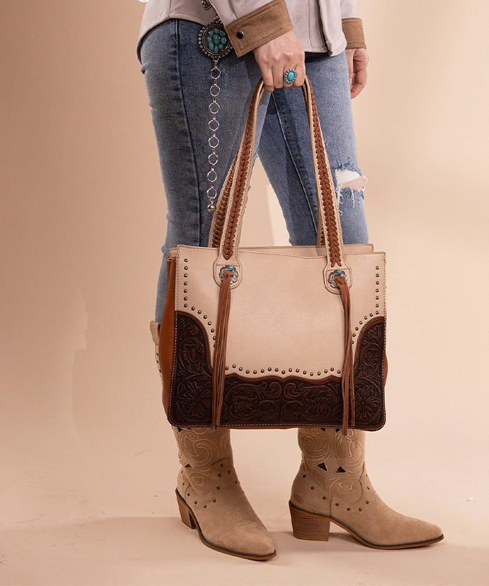 Montana West Leather Concealed Carry Tote Bag Set - Premium Gun Concealment Purse for Women | Perfect for Everyday Carry, Travel & Outdoor Activities