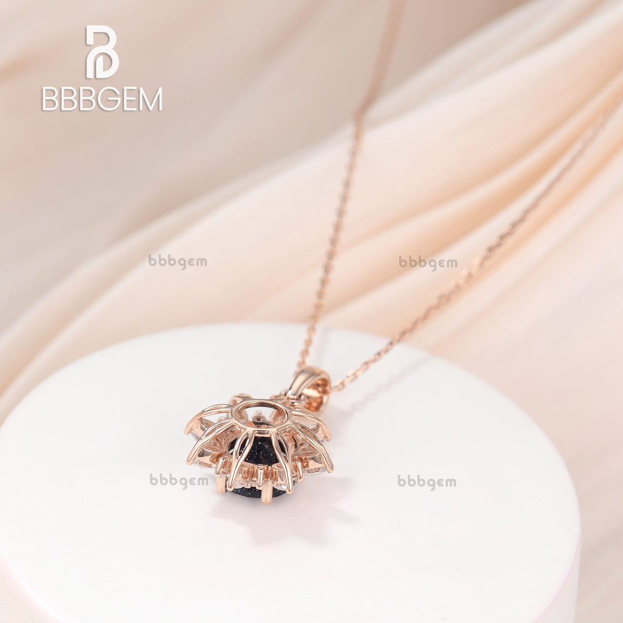 1 Carat Round Sunflower Gemstone Pendant Necklace for Women - Birthstone Jewelry Gift for Mom, Wife, Daughter - Perfect for Birthdays, Anniversaries & Special Occasions