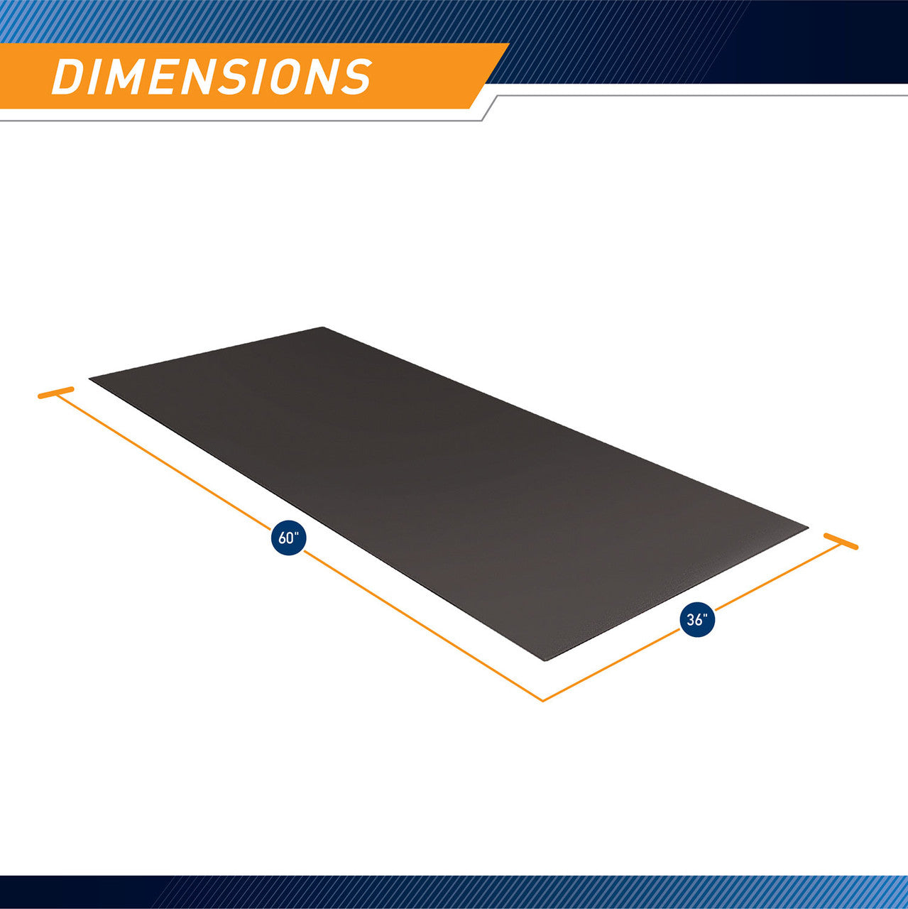 Marcy MAT 365 Treadmill Mat - Heavy Duty Exercise Equipment Floor Protector for Home Gym, Cardio Machines & Fitness Gear - Non-Slip Workout Mat for Hardwood & Carpet Protection