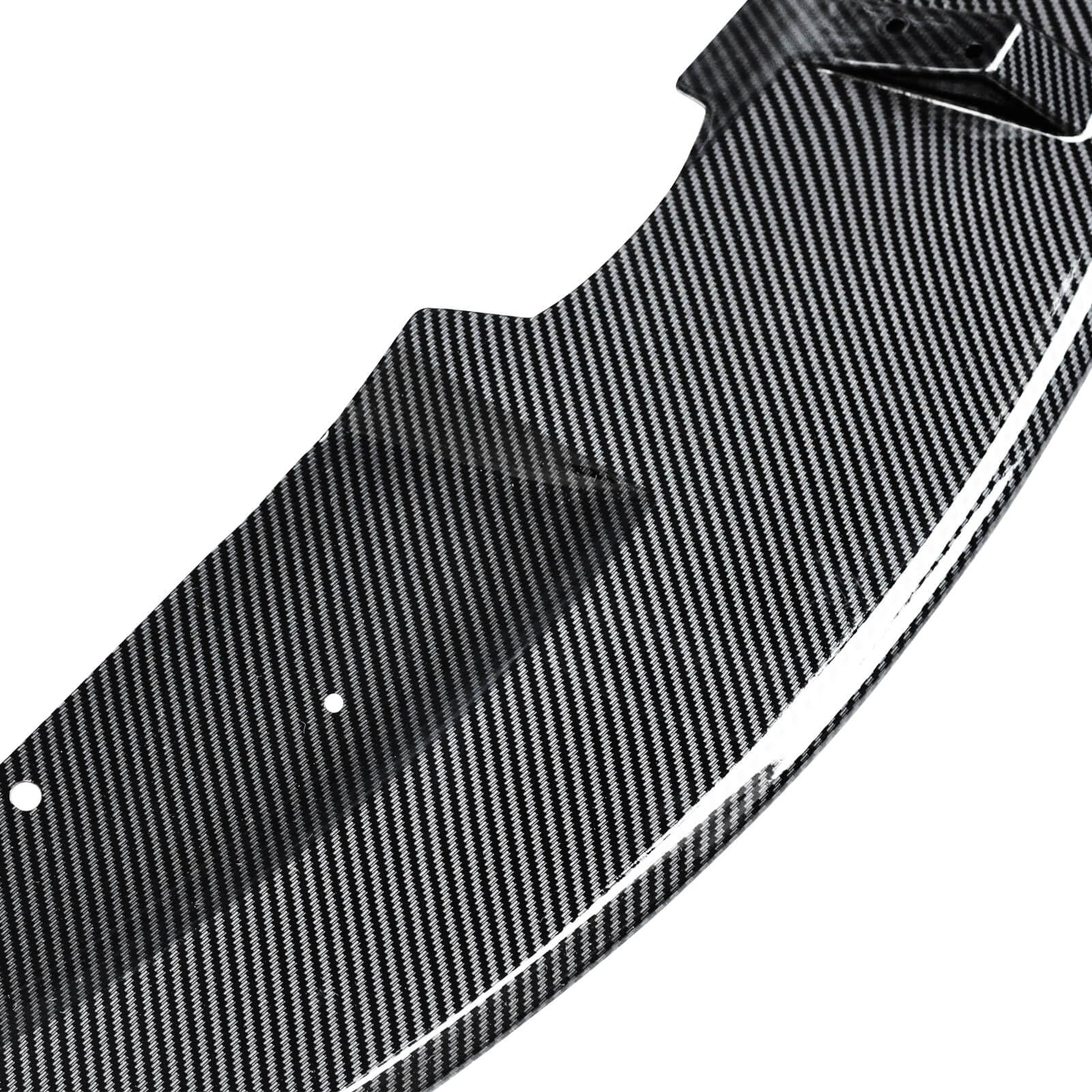 BMW E82 128i 135i M Sport Front Bumper Lip Splitter - ABS Painted Carbon Fiber Style Chin Extension (4Pcs) - Perfect for 2007-2013 Models - Enhances Aerodynamics & Sporty Look for Street Racing & Car Shows