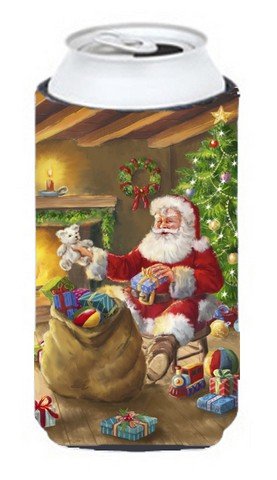 Santa Claus Can Cooler Hugger - Christmas Novelty Beer Can Insulator for Tall Boys - Perfect for Holiday Parties & Gifts