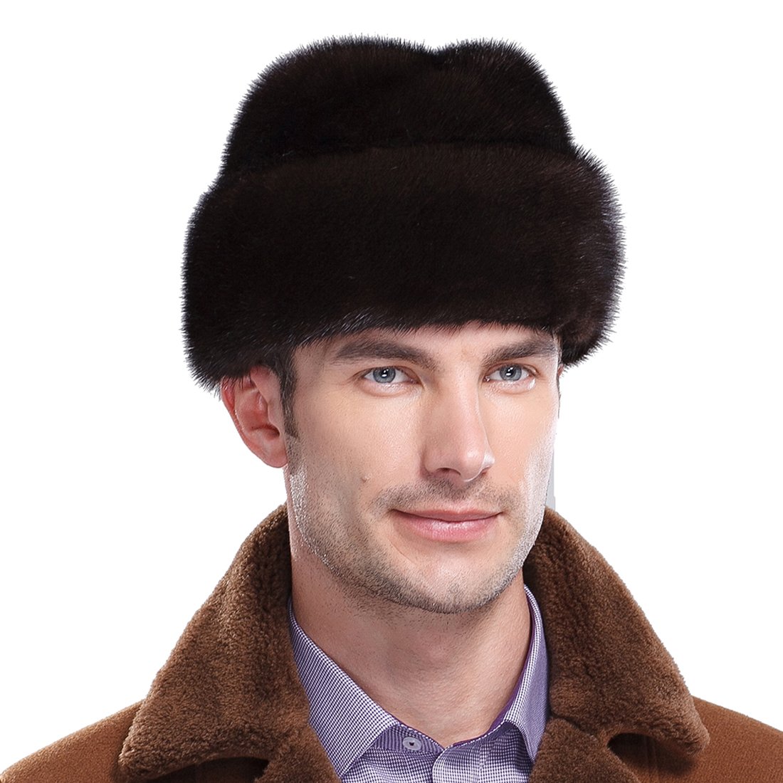 Russian Cossack Fur Hat for Women - Genuine Mink Winter Hat with Ear Flaps - Perfect for Cold Weather, Outdoor Activities & Fashion Style