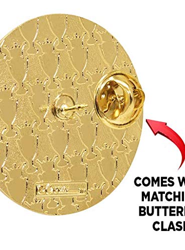 Gold Justice Scales Chenille Award Pin - Perfect for Law Graduation, Legal Ceremonies & Courtroom Recognition