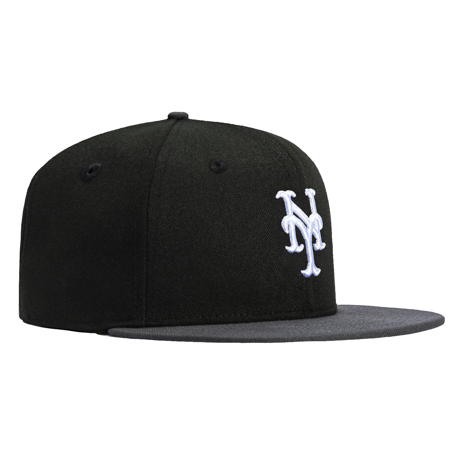 New Era 59Fifty New York Mets Baseball Cap - Black & Graphite Adjustable Snapback Hat for Men & Women | Perfect for Baseball Games, Streetwear & Sports Fan Gifts