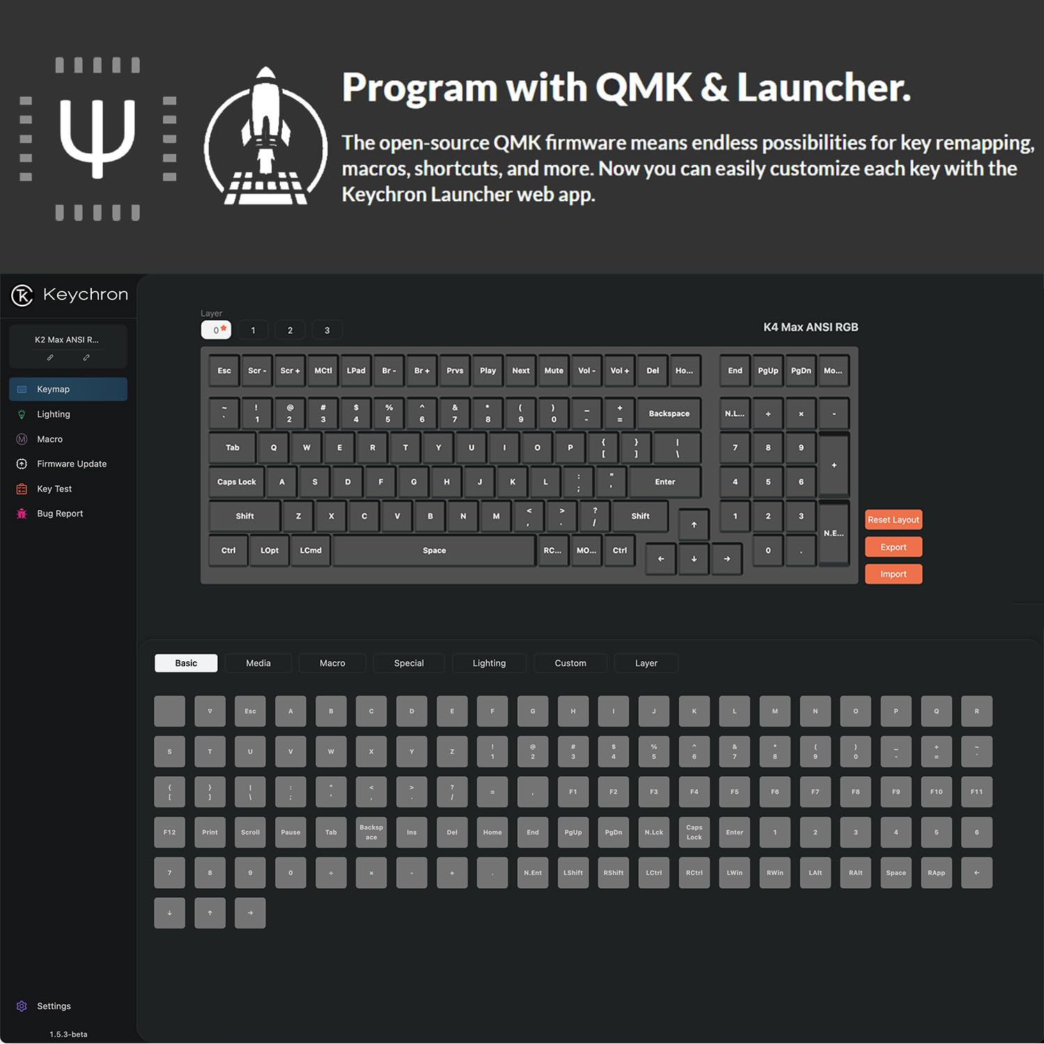 Keychron K4 Max QMK Wireless Custom Mechanical Keyboard - RGB Backlit, Hot Swappable 96% Layout, Tri-Mode (Bluetooth 5.1/2.4G/USB-C), Programmable NKRO Gaming Keyboard with Super Banana Switch for Mac/Windows - Perfect for Office Work, Gaming & Typing Enthusiasts