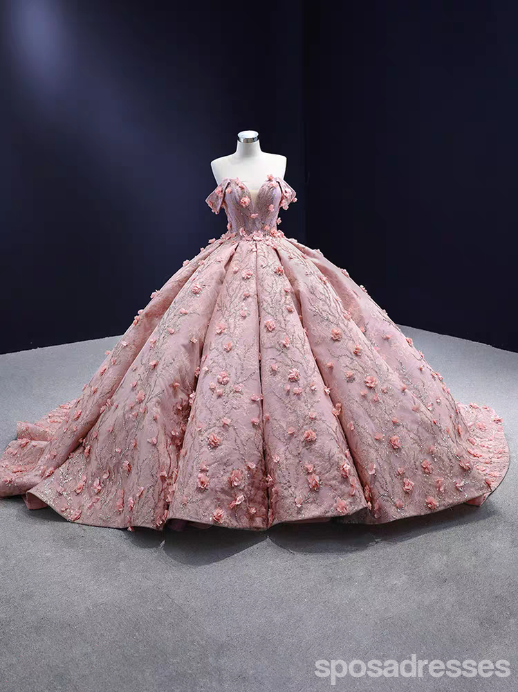 Elegant Pink A-Line Off-Shoulder Long Prom Dress for Women - Formal Evening Gown for Party, Homecoming, Wedding Guest - Style 13703