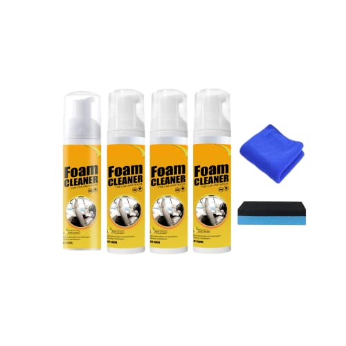 Multipurpose Foam Cleaner for Kitchen, Car & Home - All-Purpose Degreaser & Restoring Spray (4Pcs, 30ML) - Perfect for Stove Tops, Countertops, Upholstery & Auto Interiors