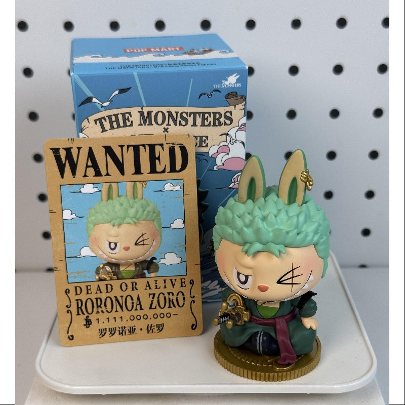 Labubu The Monsters X One Piece Series RORONOA ZORO Action Figure - Limited Edition Anime Collectible for One Piece Fans | Perfect for Display, Gifts, and Anime Collections