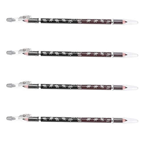Beaupretty 4 Pack Wooden Eyebrow Pencils - Waterproof Eyebrow Pencil Set with Sharpener for Natural Looking Brows, Makeup Marking, Filling & Outlining | Perfect for Daily Makeup, Salon Use & Travel Essentials
