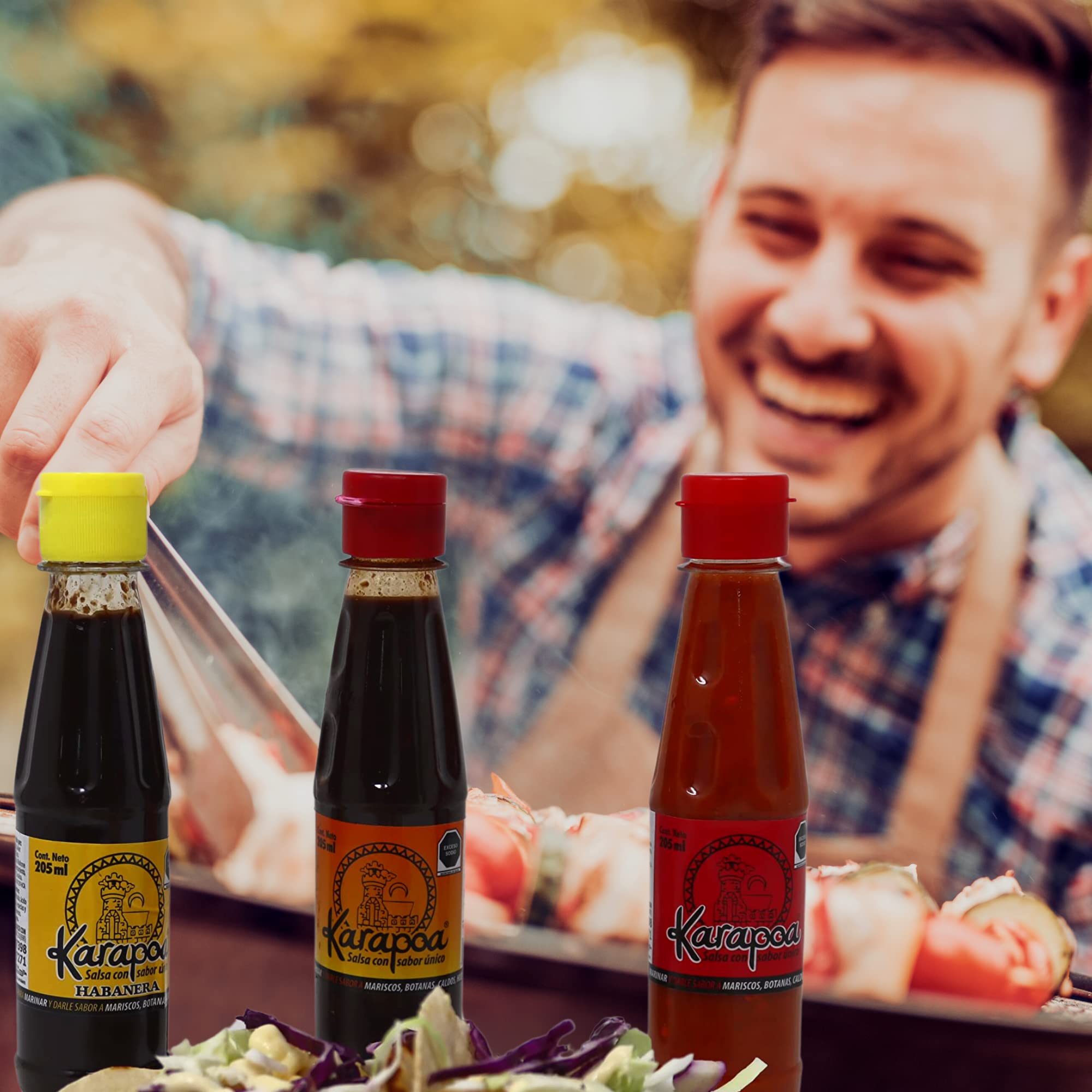 Authentic KARAPOA Hot Sauce Pack of 2 - 7 fl.oz Each | Traditional Northern Sinaloa Flavor | Perfect for Seafood, Snacks & Mexican Dishes | Spicy Condiment for Tacos, Wings & Home Cooking