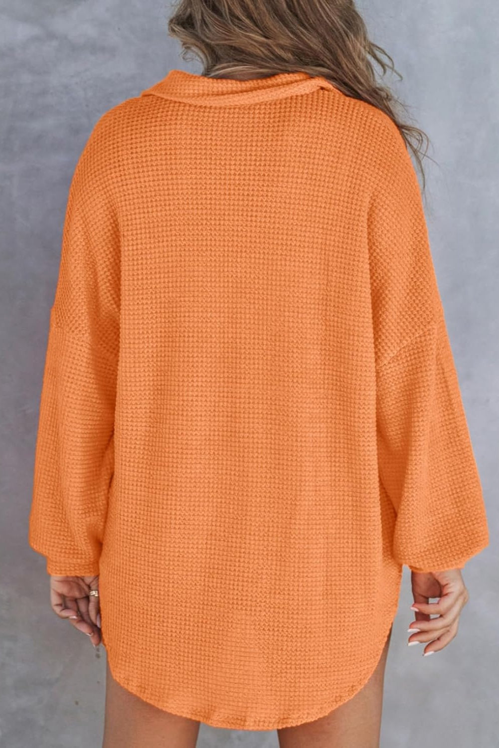 Half Button Long Sleeve Sweatshirt for Women - Comfortable Pullover Top with Button Detail - Casual Fall Winter Fashion for Outfits, Layering & Daily Wear