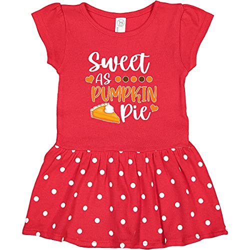 Inktastic Thanksgiving Sweet As Pumpkin Pie Toddler Dress - Cute Holiday Outfit for Girls, Fall Family Photos & Turkey Day Celebrations