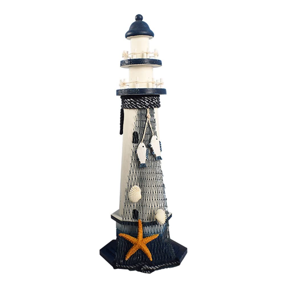 Vintage Wooden Lighthouse Decor - Minimalist Home Decoration for Living Room & Shelf Display