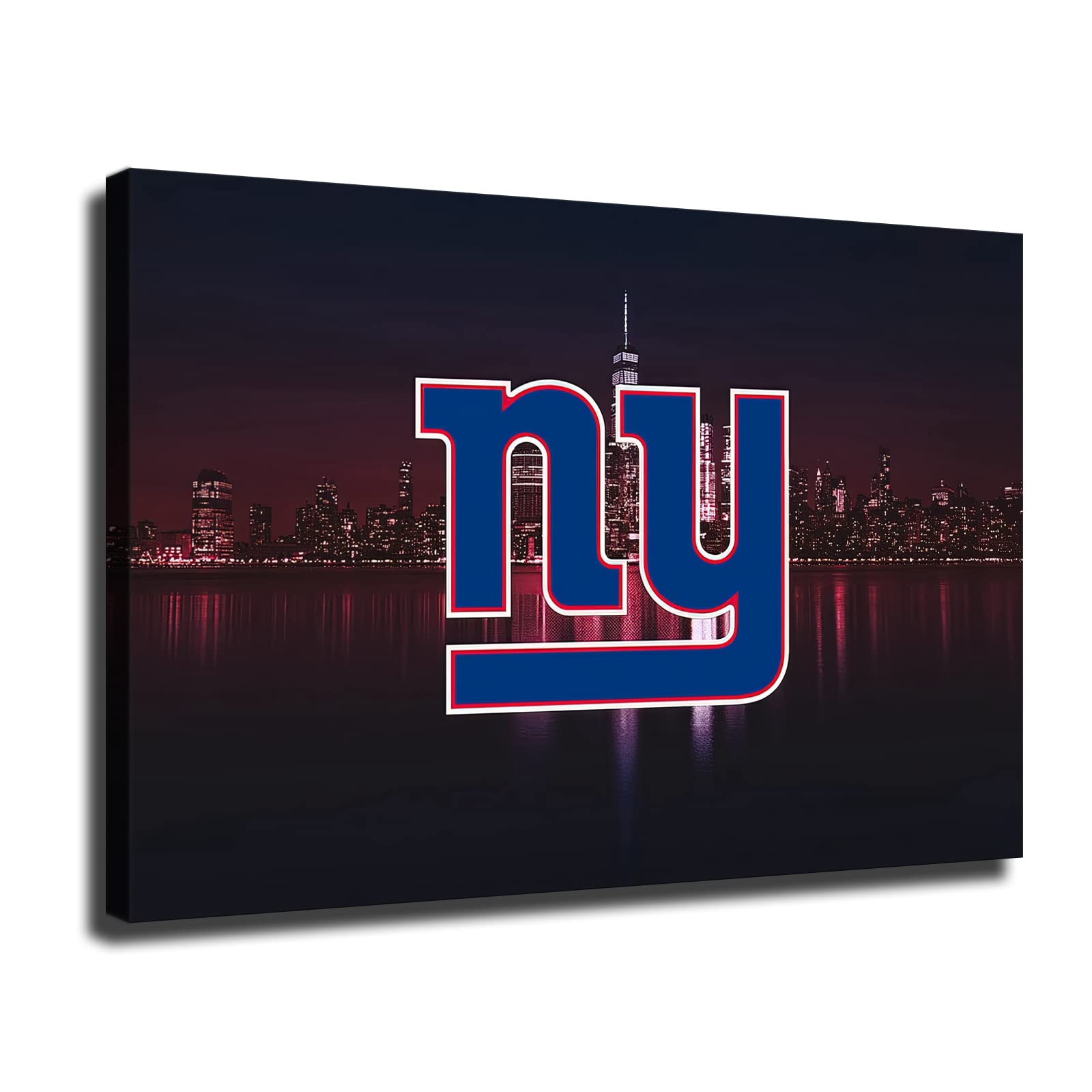 New York Giants Football Poster - NFL Sports Wall Art Canvas Print for Living Room, Bedroom, Man Cave Decor - Unframed 8x12 Inch American Football Gift for Fans