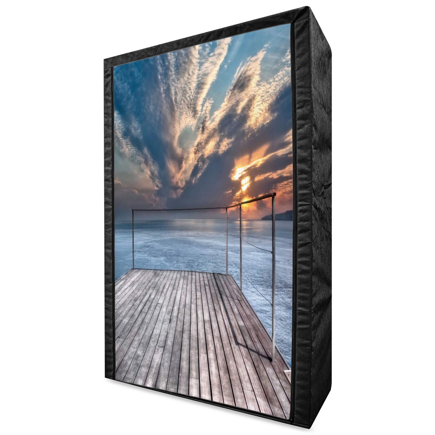 Ambesonne Portable Fabric Wardrobe - 42.5