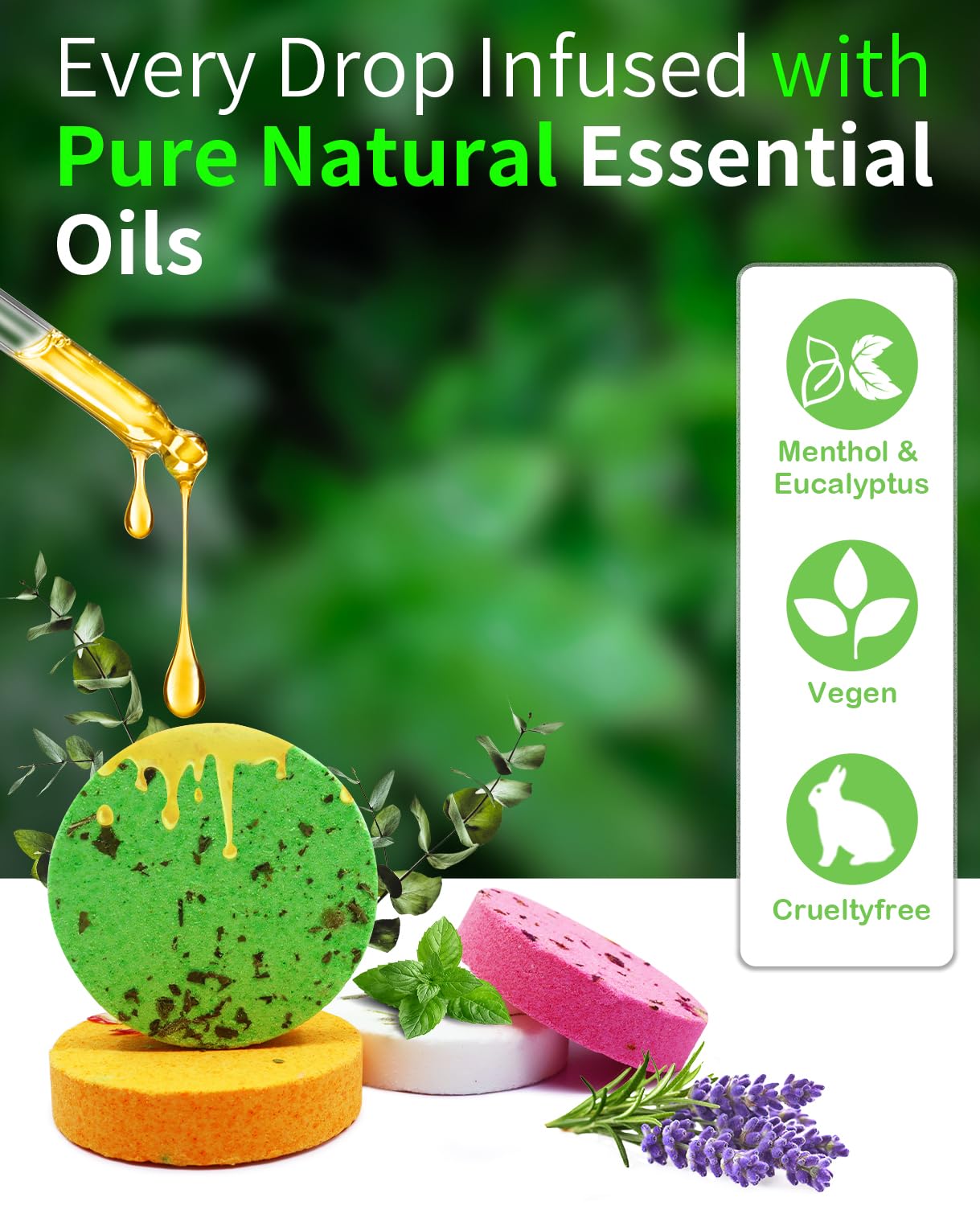 8 Pack Aromatherapy Shower Steamers with Natural Essential Oils - Relaxing Shower Bombs for Home Spa, Stress Relief & Self Care - Perfect Birthday Gifts for Women, Men & Mom - Includes Tray - Ideal for Bathroom Relaxation, Mother's Day Presents & Home Wellness