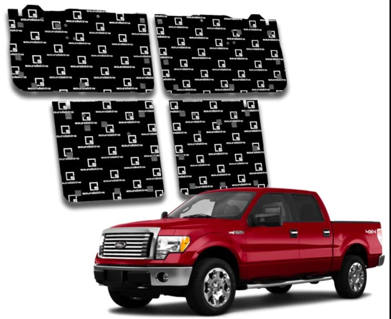 Premium SoundSkins Car Insulation Kit - 4 Door Sound Deadening Template for 2009-2014 Ford Vehicles | 23.5 Sq Ft Automotive Noise Reduction Material for Quieter Ride & Better Audio - Ideal for Daily Commutes, Road Trips & Car Audio Enthusiasts