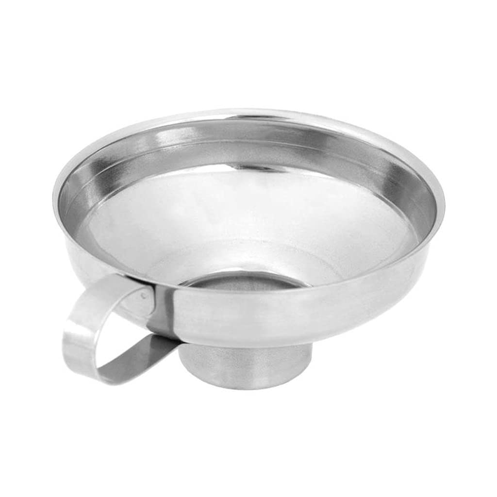 Stainless Steel Wide Mouth Canning Funnel with Hopper Filter - Large Size for Oil, Wine, Kitchen & Cooking - Leakproof Design for Home Canning, Brewing & Food Preservation