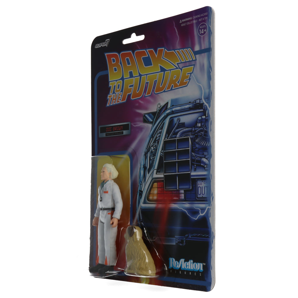 Doc Brown & Einstein Back to The Future BTTF ReAction Figures - Collectible Movie Toys for Fans, Gift for Sci-Fi Enthusiasts | Perfect for Display, Cosplay, and Nostalgic Decor