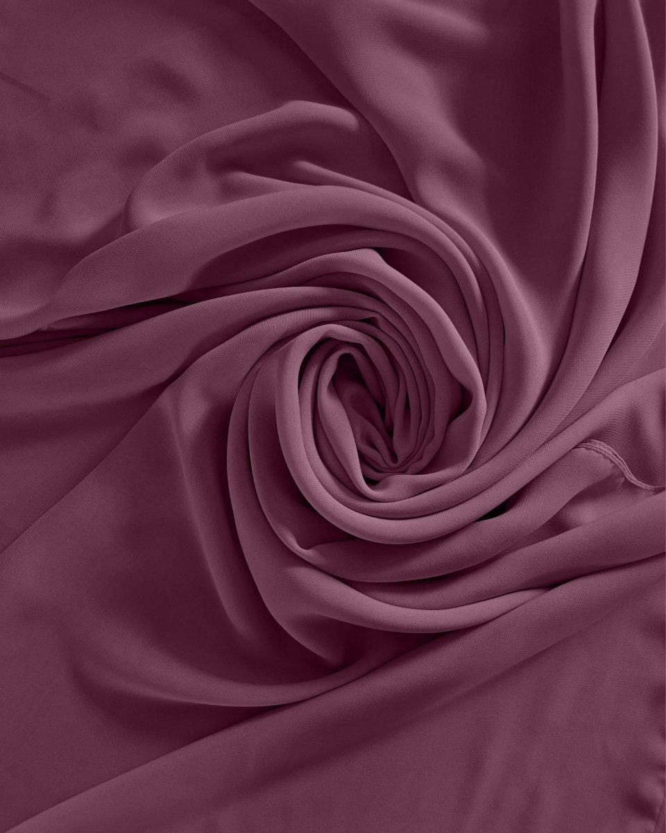 Premium Berry Chiffon Hijab Scarf - Soft Muslim Headscarf for Women, Breathable & Lightweight - Perfect for Daily Wear, Prayer, and Special Occasions