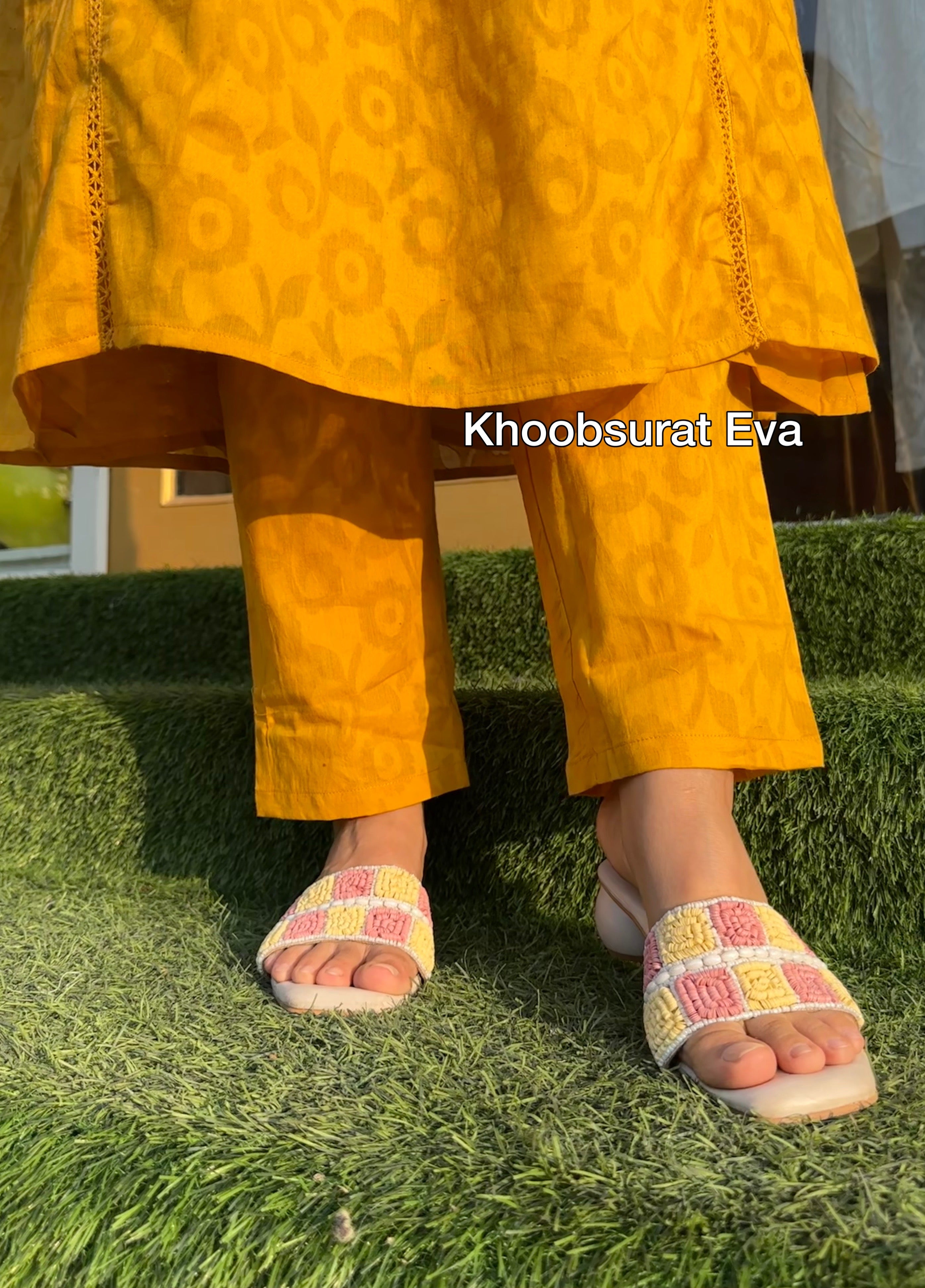 Stylish Yellow Embroidered Cotton Coord Set for Women - Perfect for Summer Outfits, Beach Vacations & Casual Wear