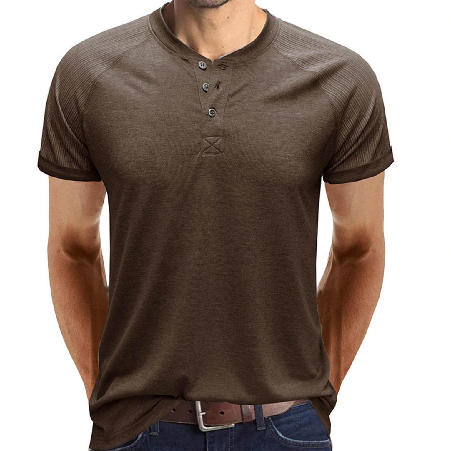Men's Polo Shirts & Henley T-Shirts - Short Sleeve Casual Button-Up Tee Tops with Classic Fit | Perfect for Work, Golf & Everyday Wear