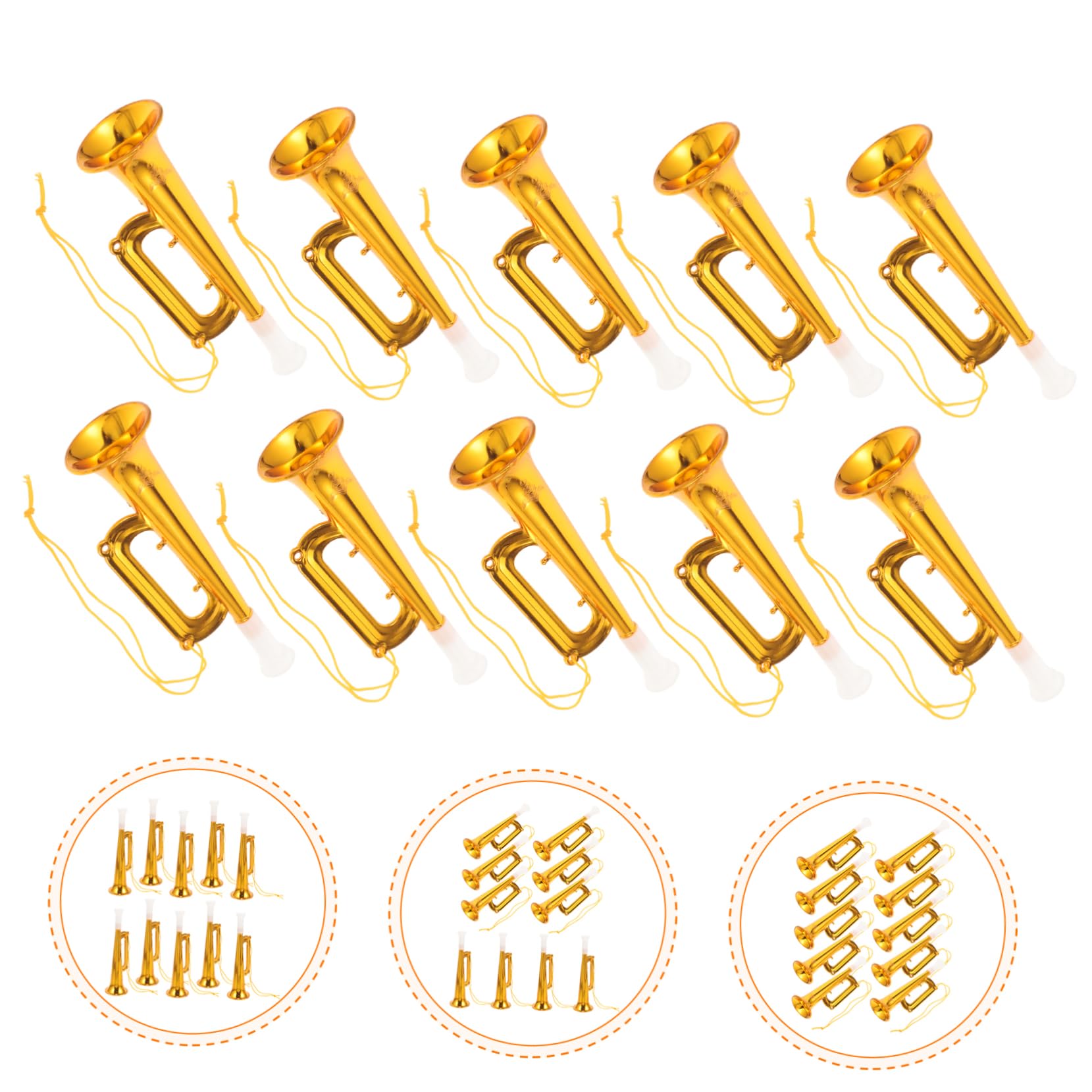 30-Piece Fun Concert Trumpet Toy Set - Musical Instrument Noise Maker & Football Fan Horn - Perfect for Parties, Sports Events & Kids Playtime - WHAMVOX