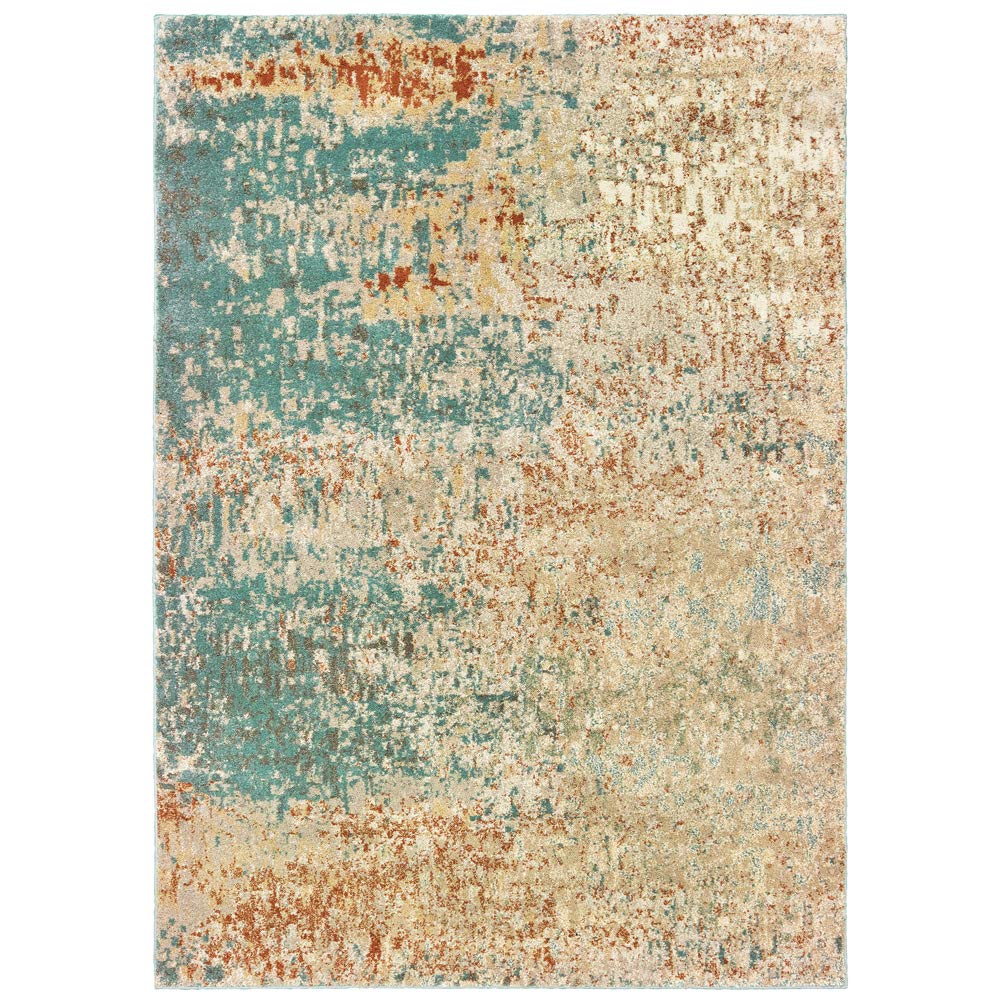 Oriental Weavers Carson Contemporary Area Rug 9654B - Modern Home Decor for Living Room, Bedroom & Office