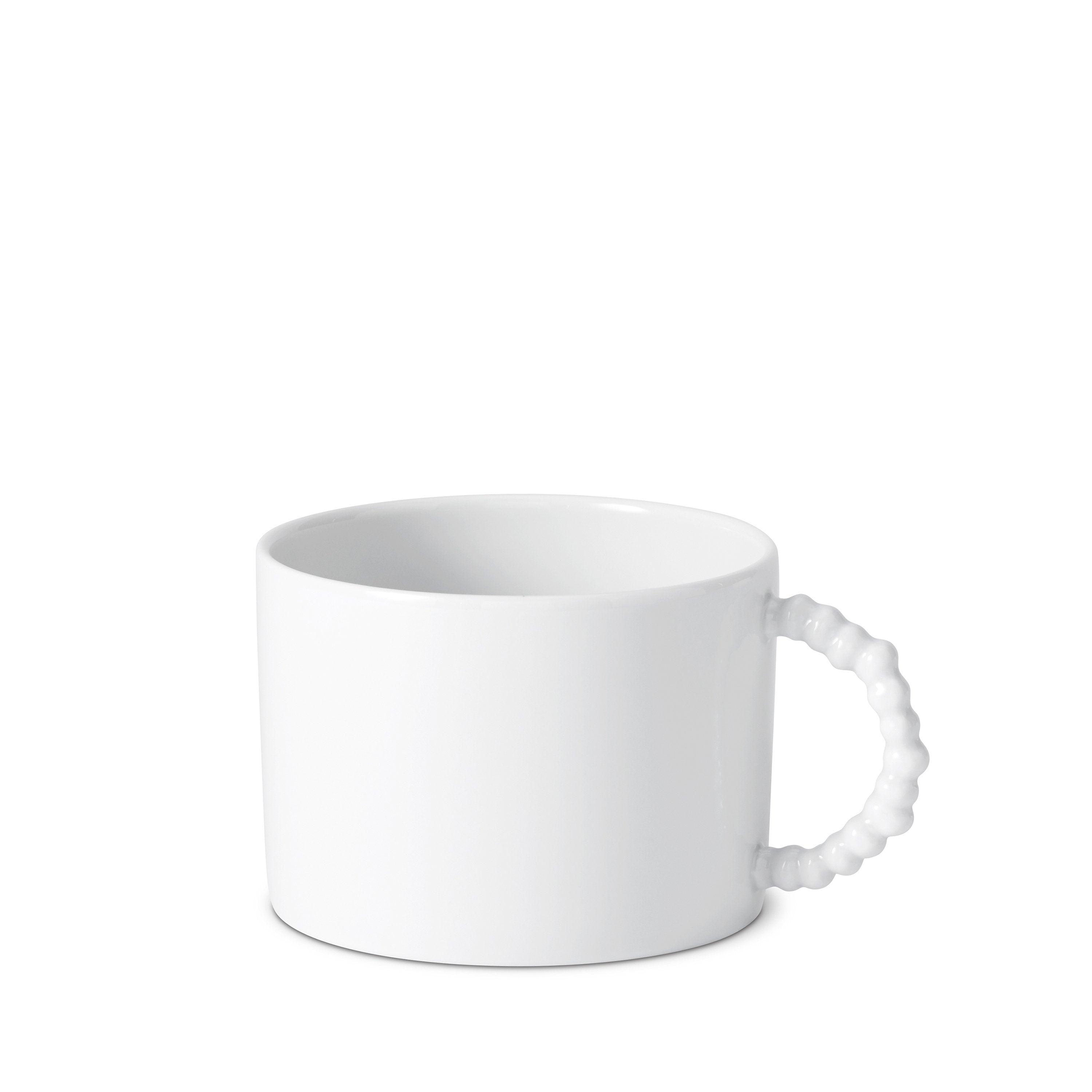 Premium Haas Mojave Ceramic Tea Cup - Elegant White Porcelain Cup for Tea, Coffee & Hot Beverages - Perfect for Home, Office & Gifting