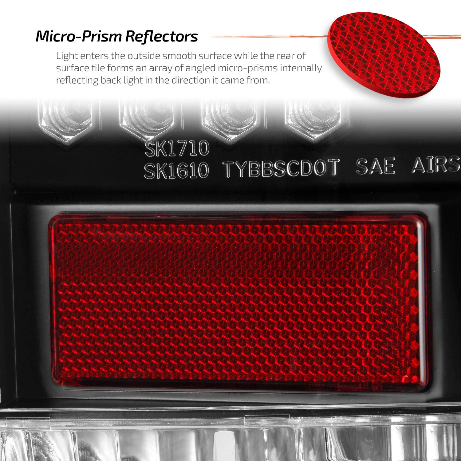 AKKON LED Tail Lights for 2003-2007 Scion xB - Black Bezel Brake Lamp Replacement Pair (Left & Right) - Perfect for Night Driving & Car Customization
