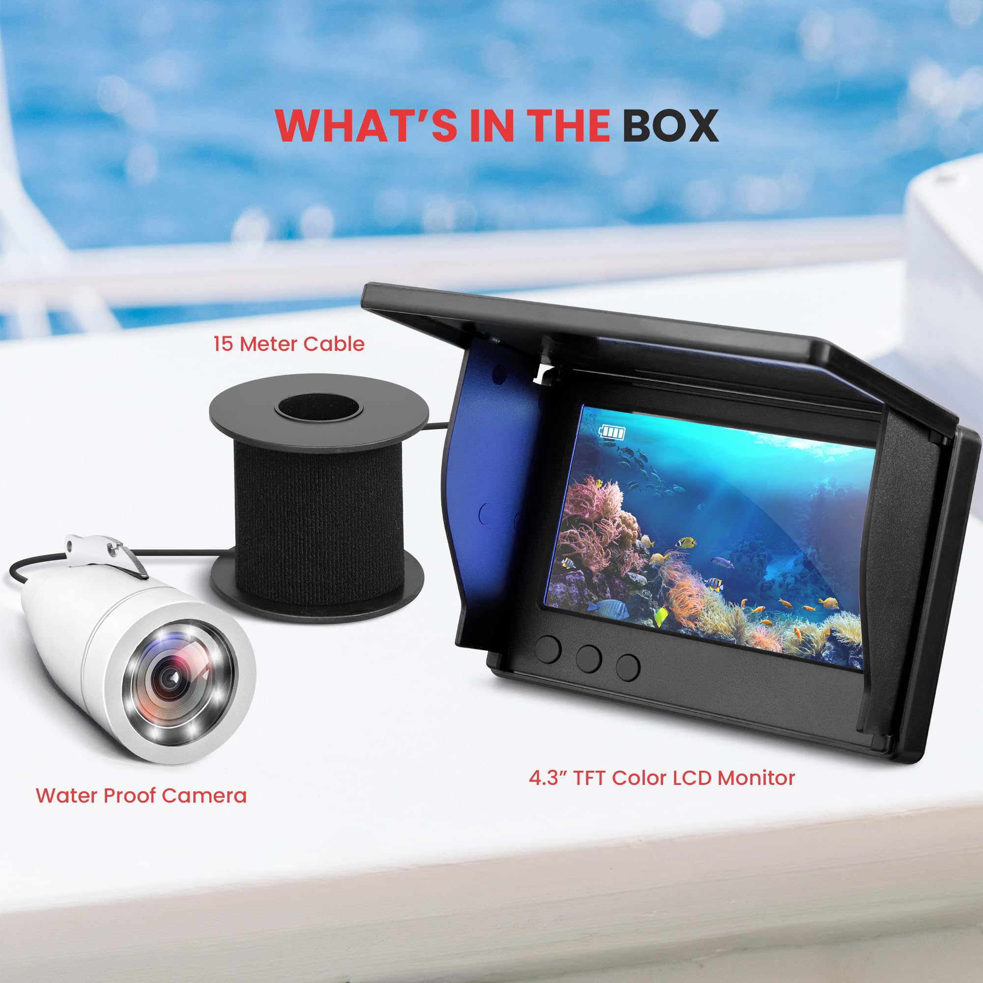 Pyle Underwater Fishing Camera with 4.3