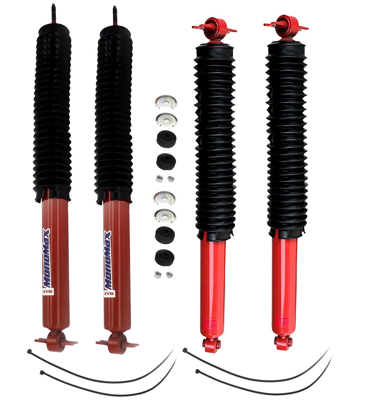 Jeep Wrangler 2.5-4 Inch Lift Kit - Front & Rear Shock Absorbers for Off-Roading & Trail Adventures | Heavy Duty Suspension Upgrade for JK JL Models