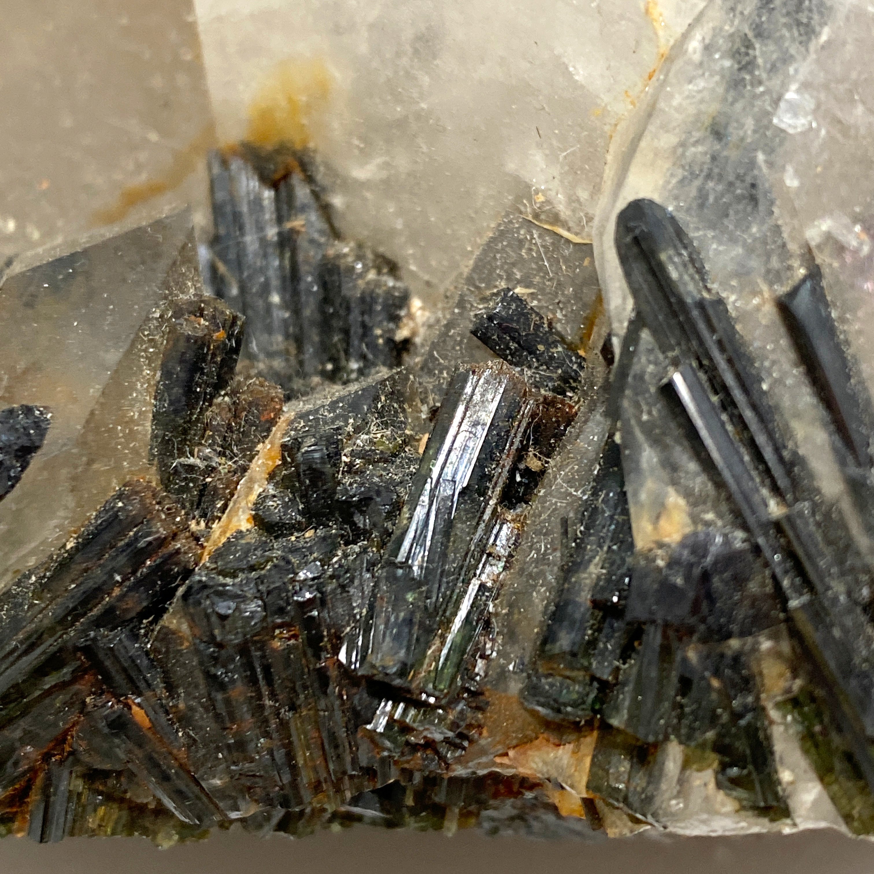 Natural Green Tourmaline in Smokey Quartz Large Healing Crystal - SQGT 01 for Meditation, Energy Work & Home Decor