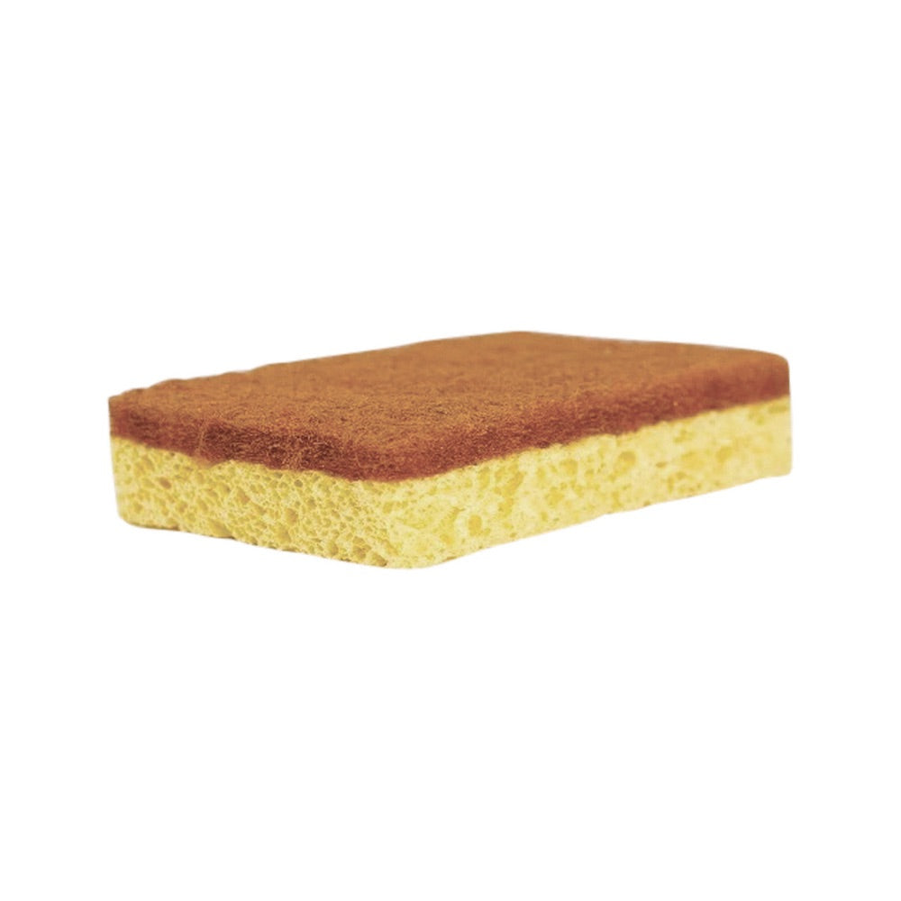 Eco-Friendly Clover Fields Dish Sponge - Biodegradable Cellulose & Coconut Fiber Scrubber for Kitchen Cleaning | Perfect for Washing Dishes, Pots, and Pans