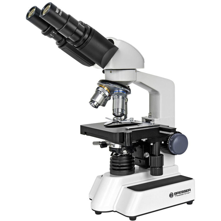 Bresser Bino Researcher II 40-1000x Magnification Binocular Microscope for Adults & Kids - Ideal for Lab Research, Classroom Learning & Home Science Experiments (Model: 57-22100)