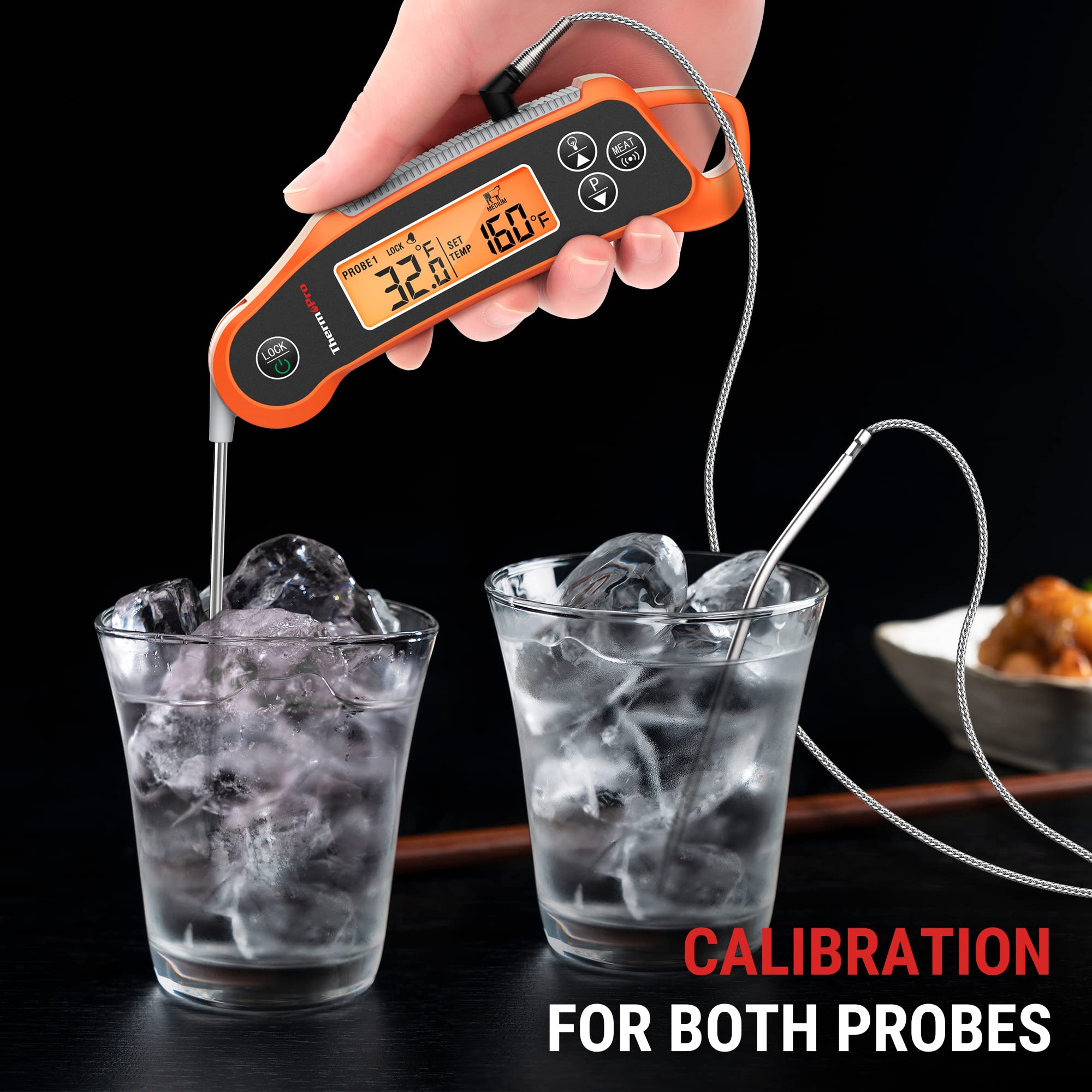ThermoPro TP710 Digital Meat Thermometer - Instant Read, Waterproof, Dual Probe & Display for Cooking, Grilling, BBQ - Perfect for Kitchen, Oven, Smoker & Outdoor Cooking