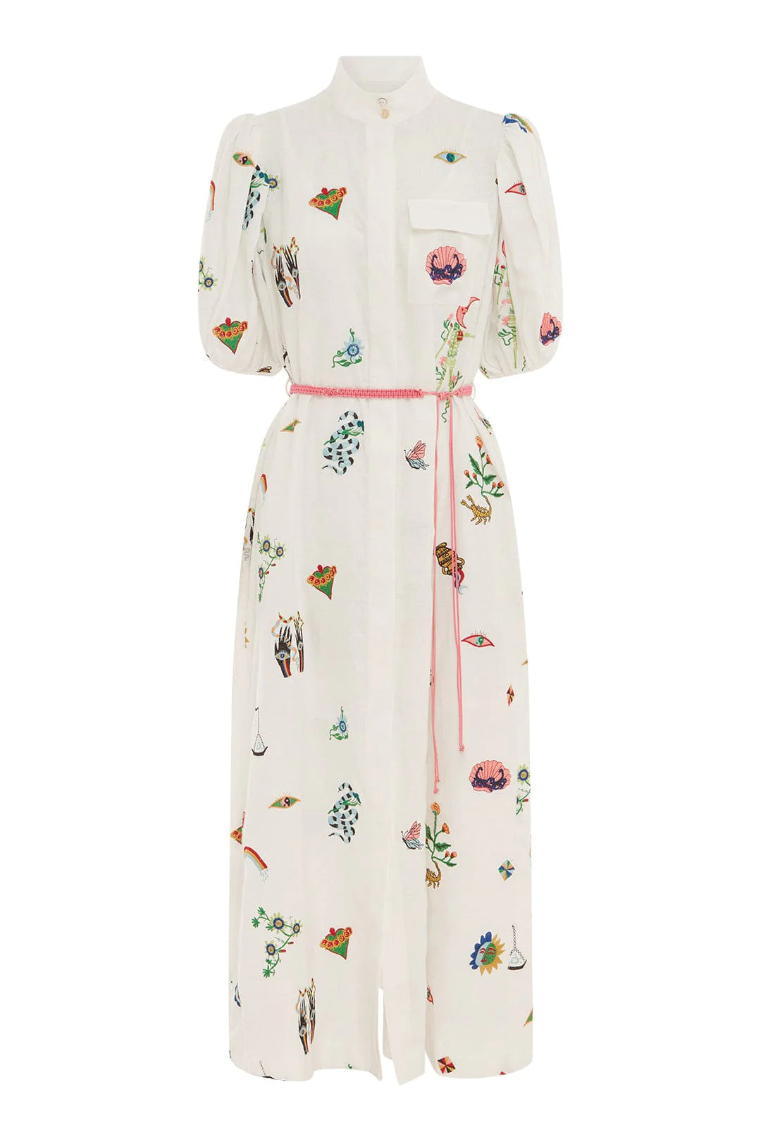 Atticus Embroidered Shirt Dress for Women - Stylish Floral Summer Casual Wear for Office, Party & Outings
