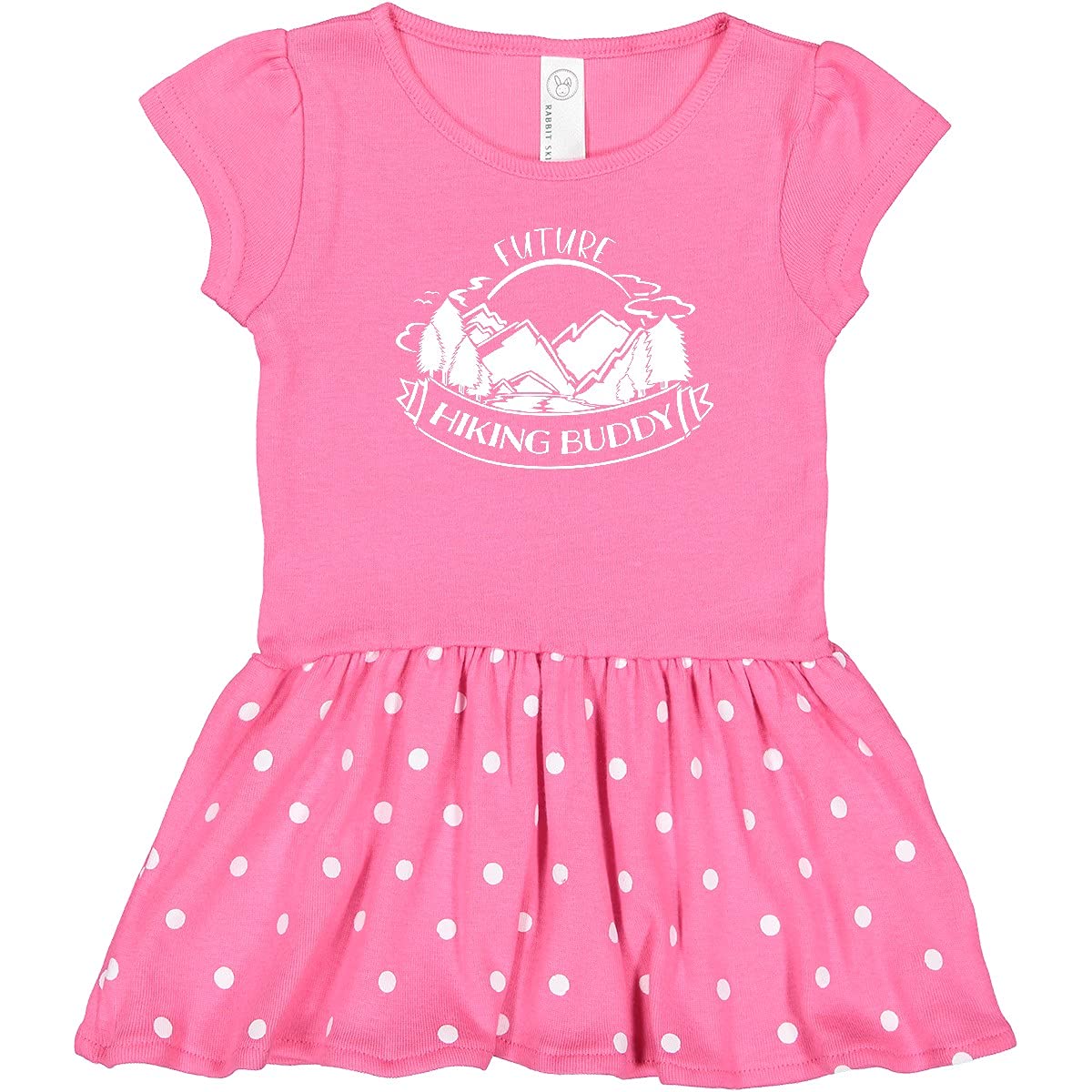 Inktastic Future Hiking Buddy Toddler Dress - Cute Outdoor Adventure Outfit for Baby Girls | Perfect for Hiking, Camping & Nature Walks